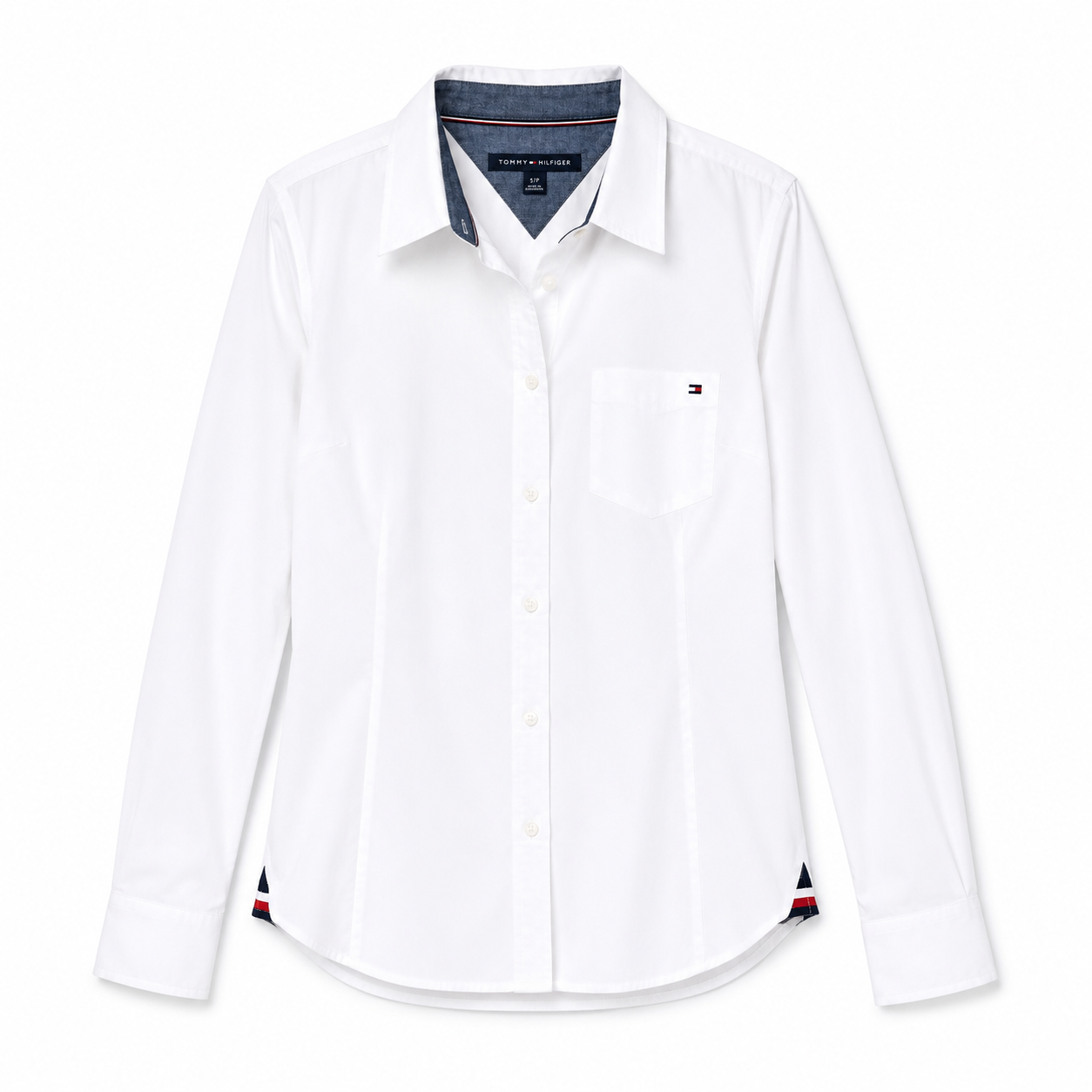 Tommy Hilfiger womens ROLL TAB SHIRT - SOLID Button Down Shirt