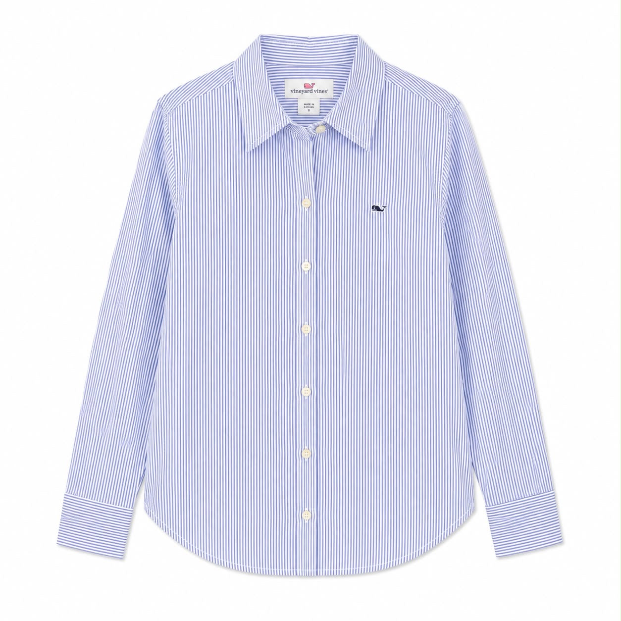 Vineyard Vines Striped Chilmark Women’s Classic Botton Down Marlin Shirt