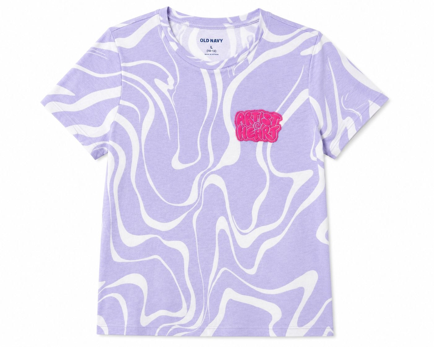 Short-sleeved t-shirt for girls from the Old Navy brand in lilac