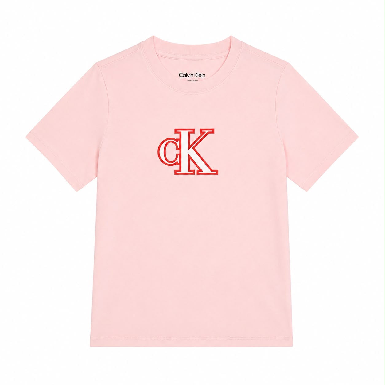 Calvin Klein Slim Cotton Modal Monogram Logo Tee Women’s