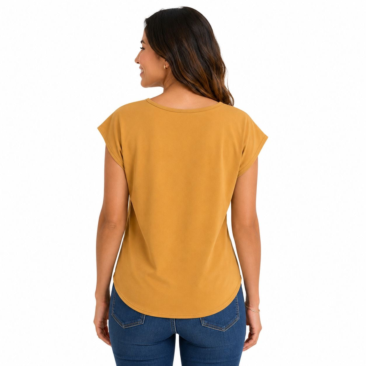 A’gaci Yellow blouse from the A'GACI brand features subtle stud details