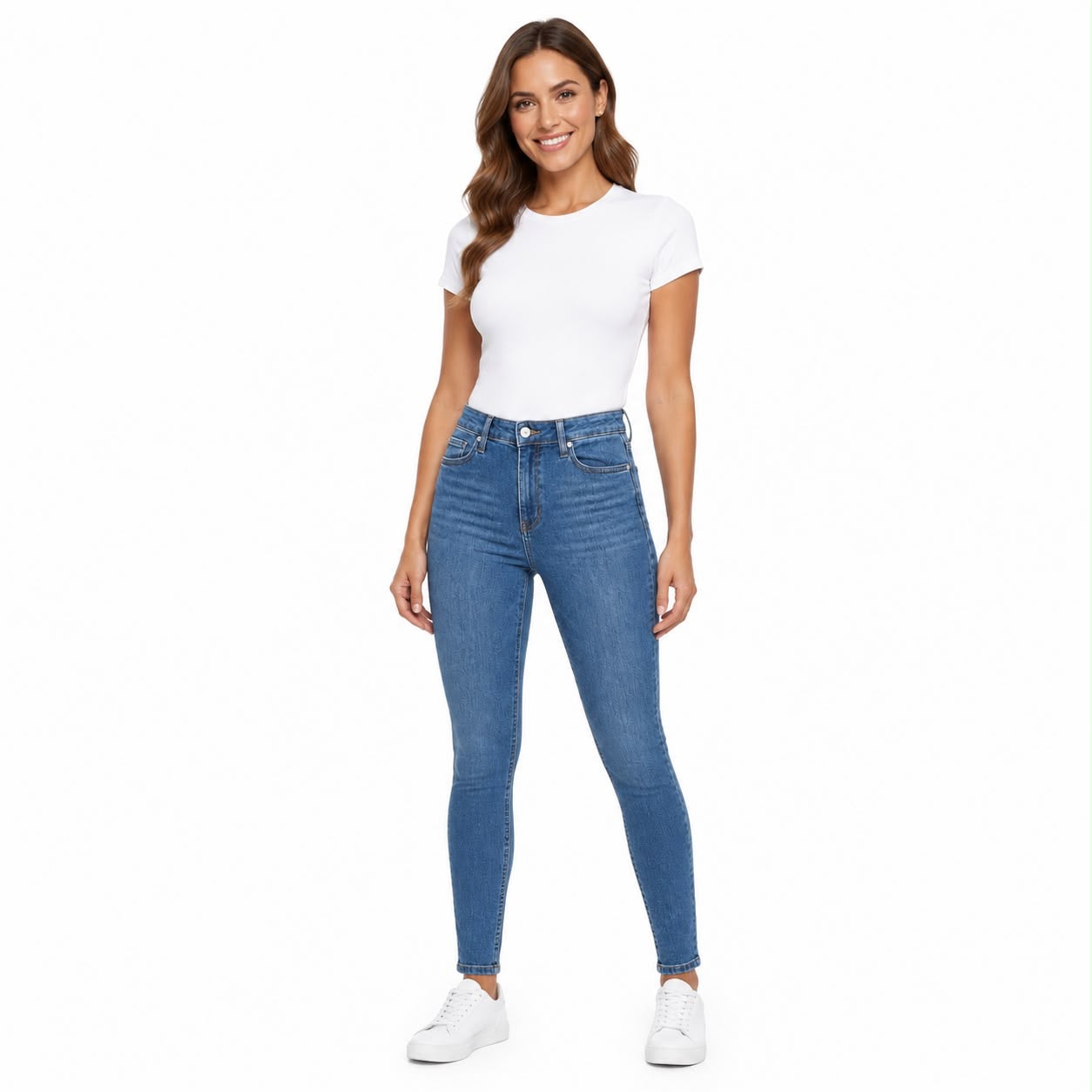 GUESS-Tight (skinny fit) high waist jeans for women