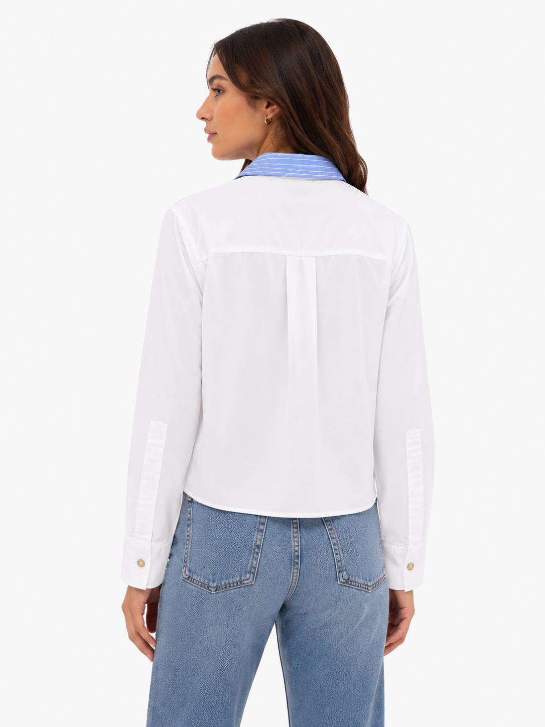 Tommy Hilfiger Relaxed Stripe Collar Poplin Shirt Women’s