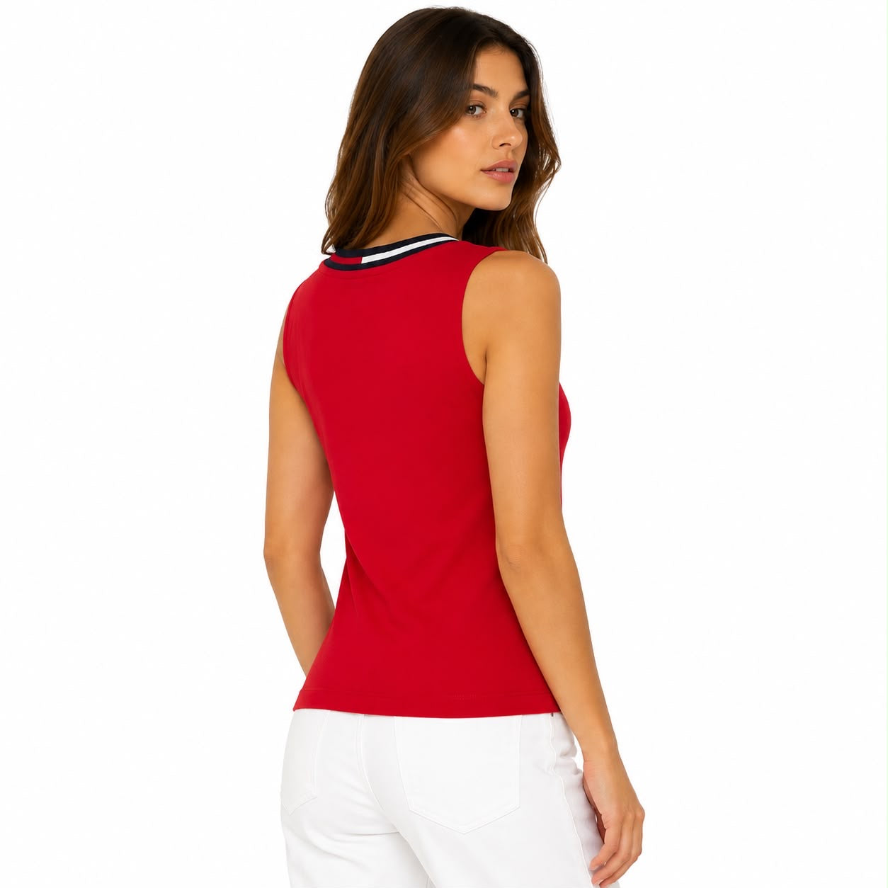 Tommy Hilfiger Women's Striped V-Neck Short-Sleeve T-Shirt
