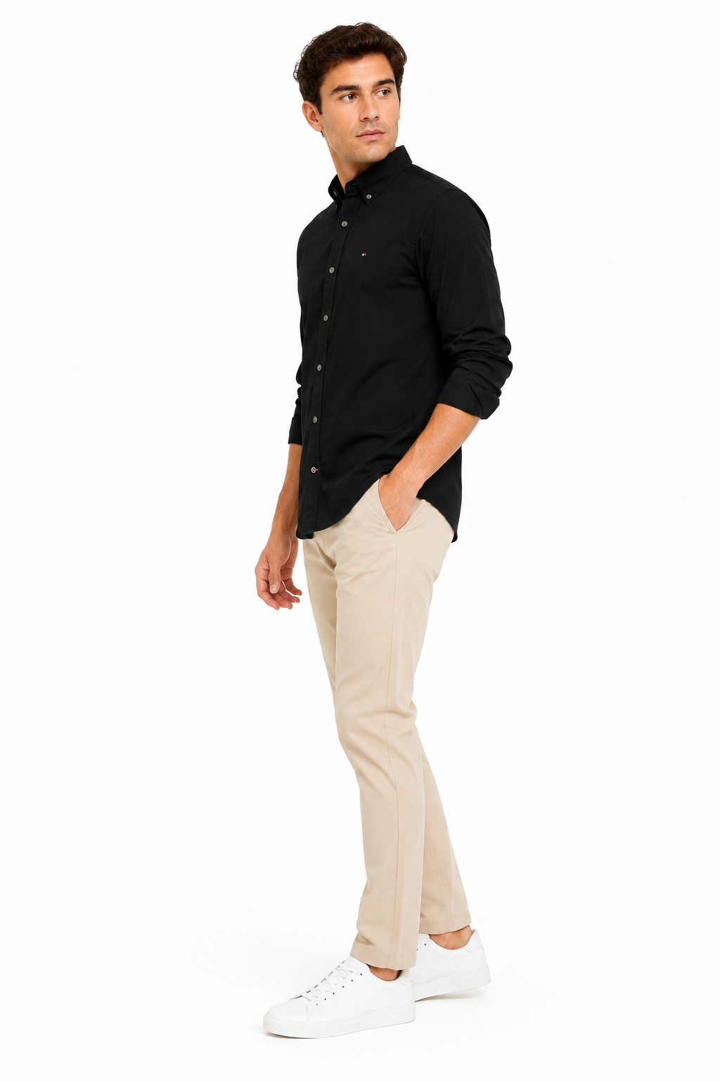 Tommy Hilfiger long sleeve black shirt