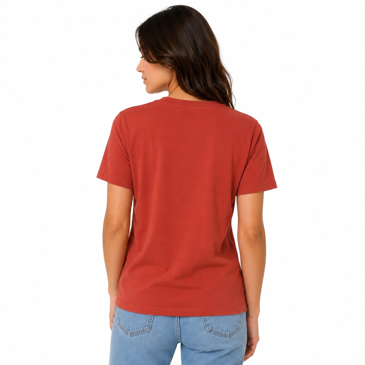 Calvin Klein red cotton t-shirt with a small CK logo