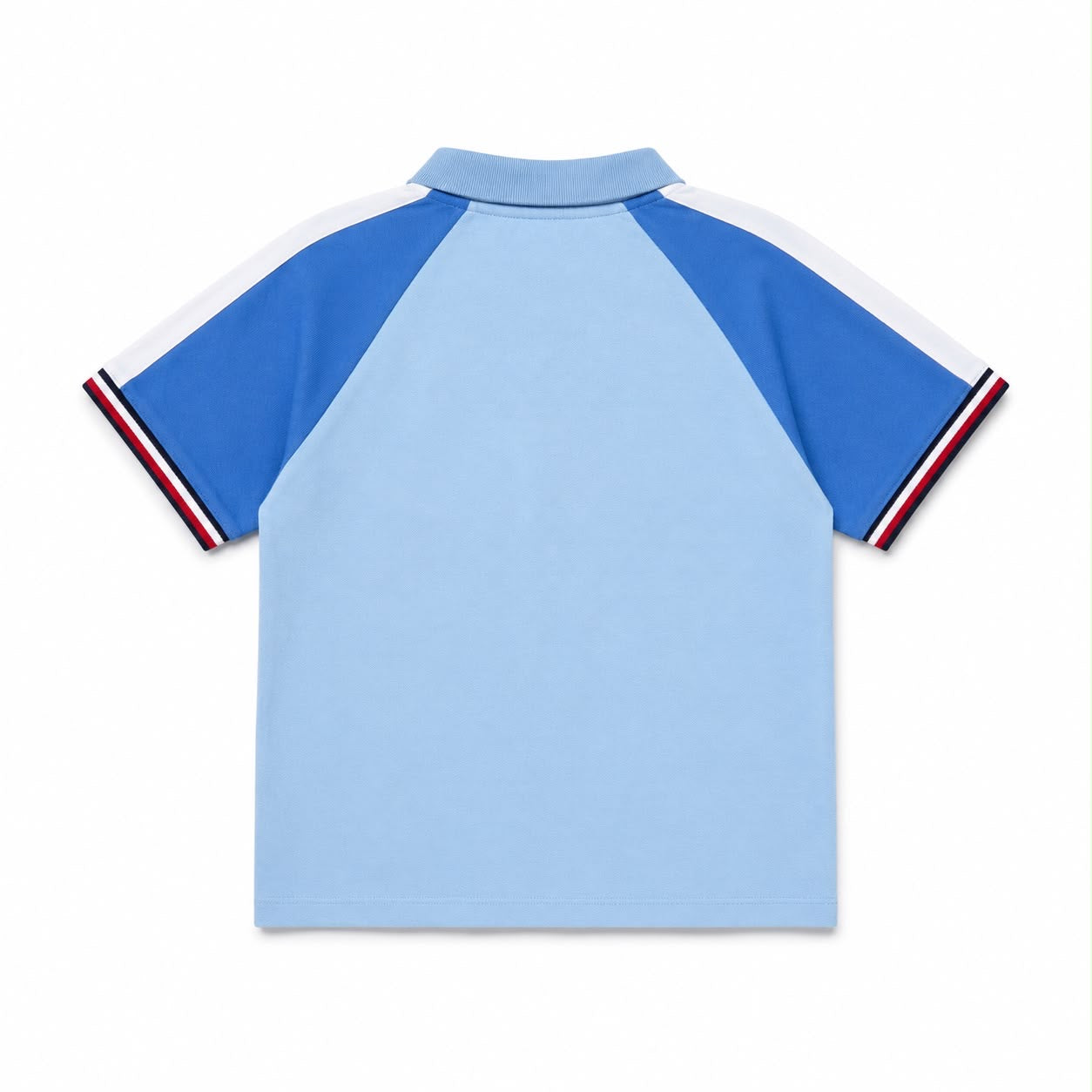 Tommy Hilfiger light blue polo shirt with zipper collar