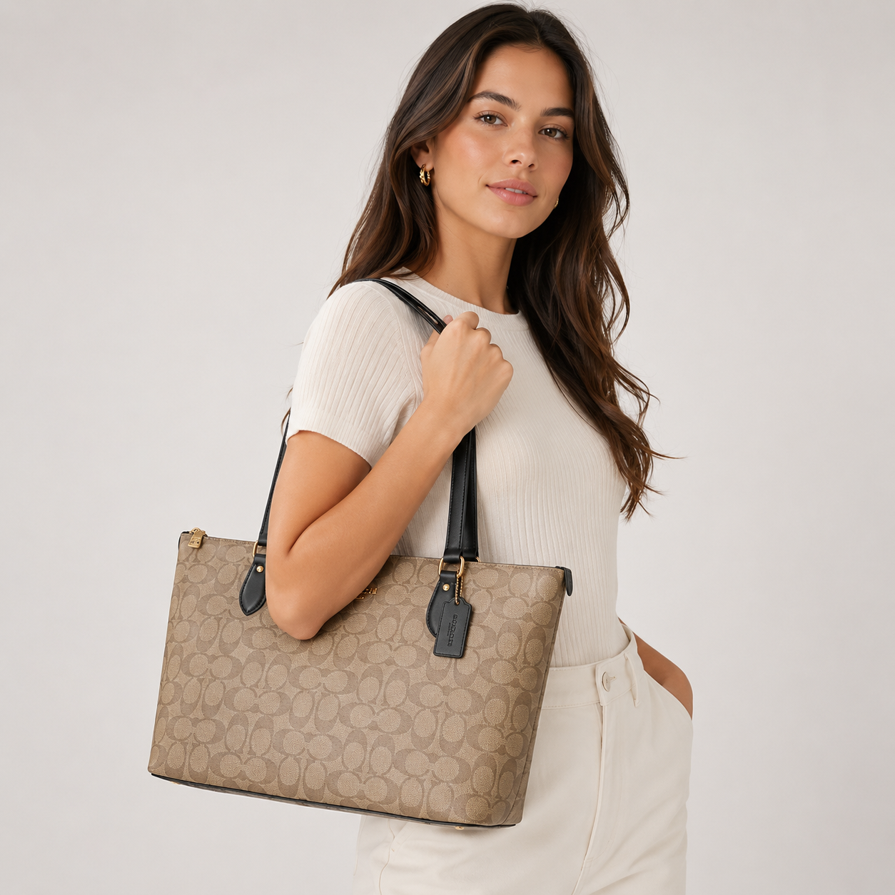 Coach Gallery Tote Bag In Signature Canvas