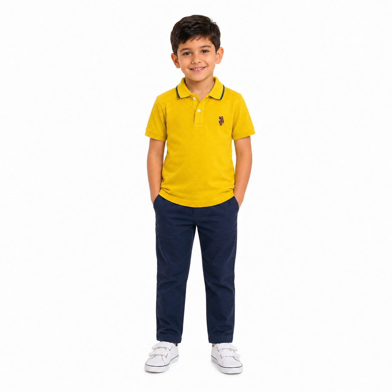U.S. POLO ASSN-Classic yellow polo shirt