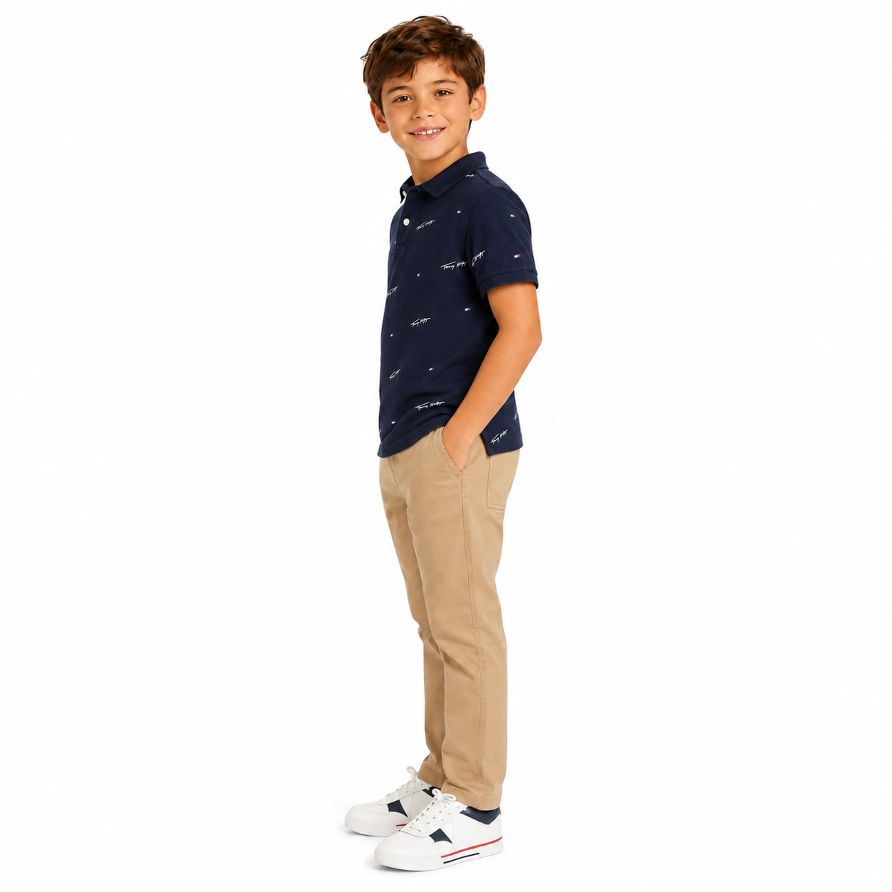 Tommy Hilfiger children's polo shirt in navy blue