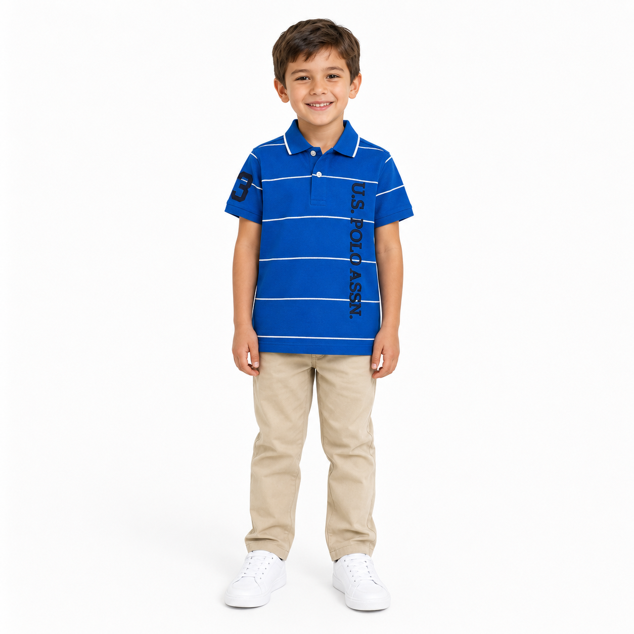 U.S. Polo Assn. boys' striped polo shirt