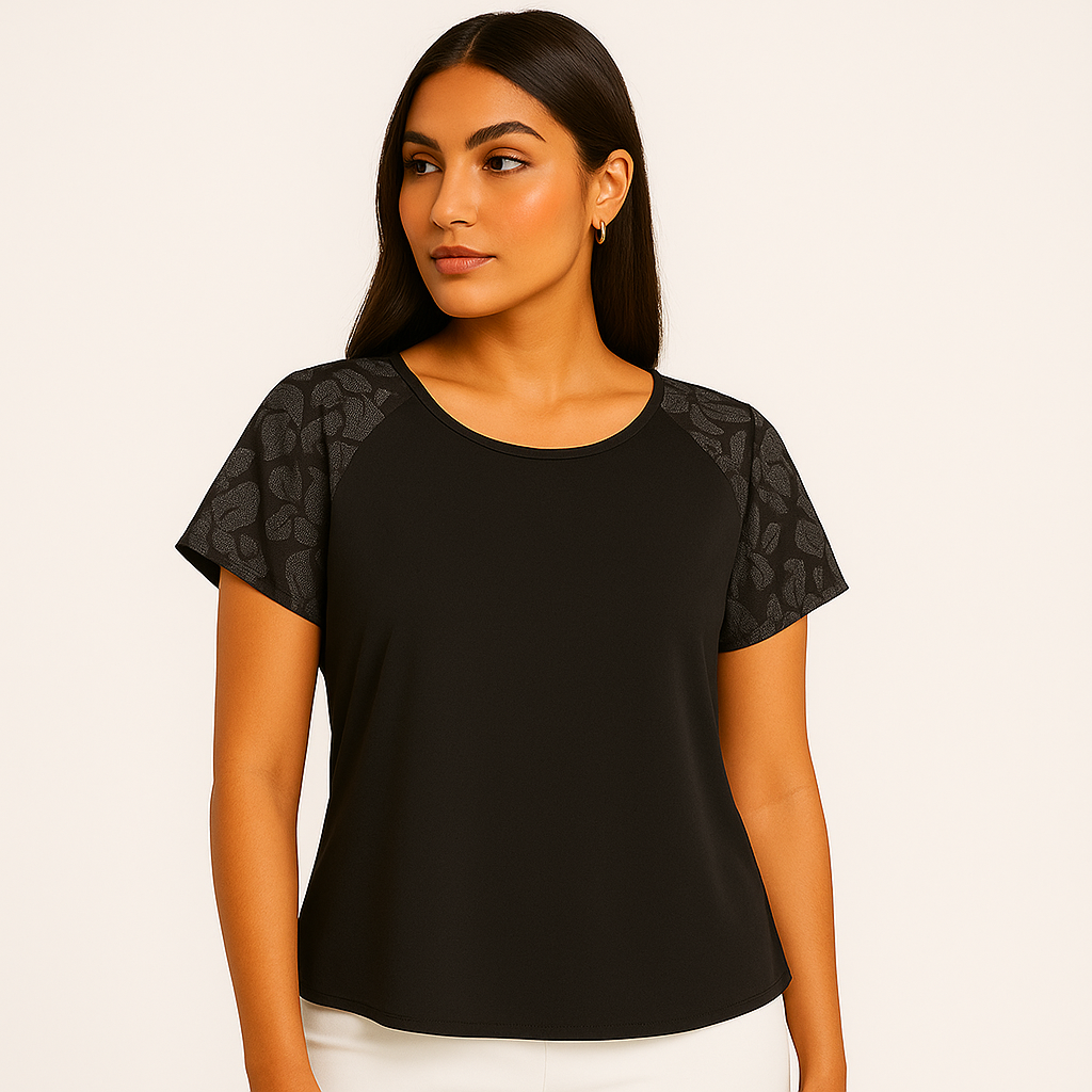 Agaci Summer V Neck Casual Shirts Lace Short SleeveTops