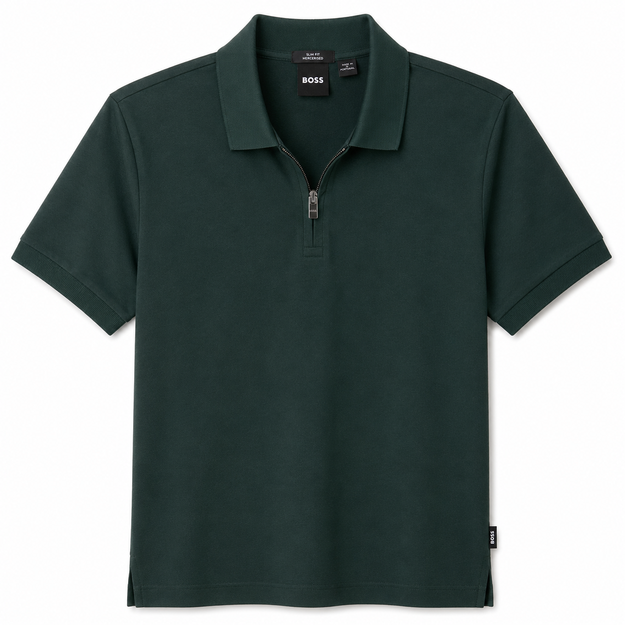 Hugo Boss Dark green short-sleeved polo shirt for men