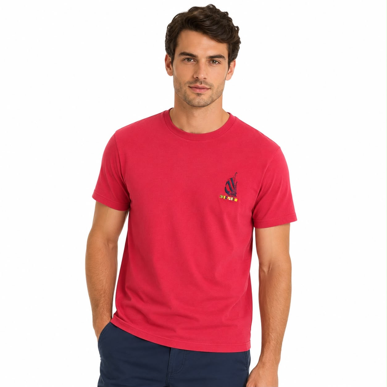 Nautica classic cut red t-shirt