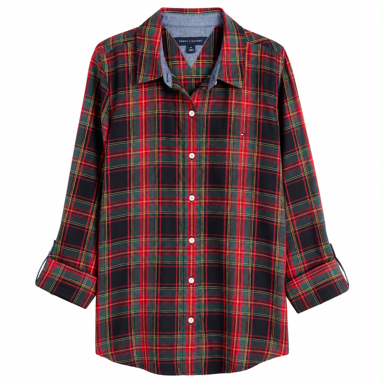Tommy Hilfiger Plaid Cotton Poplin Shirt