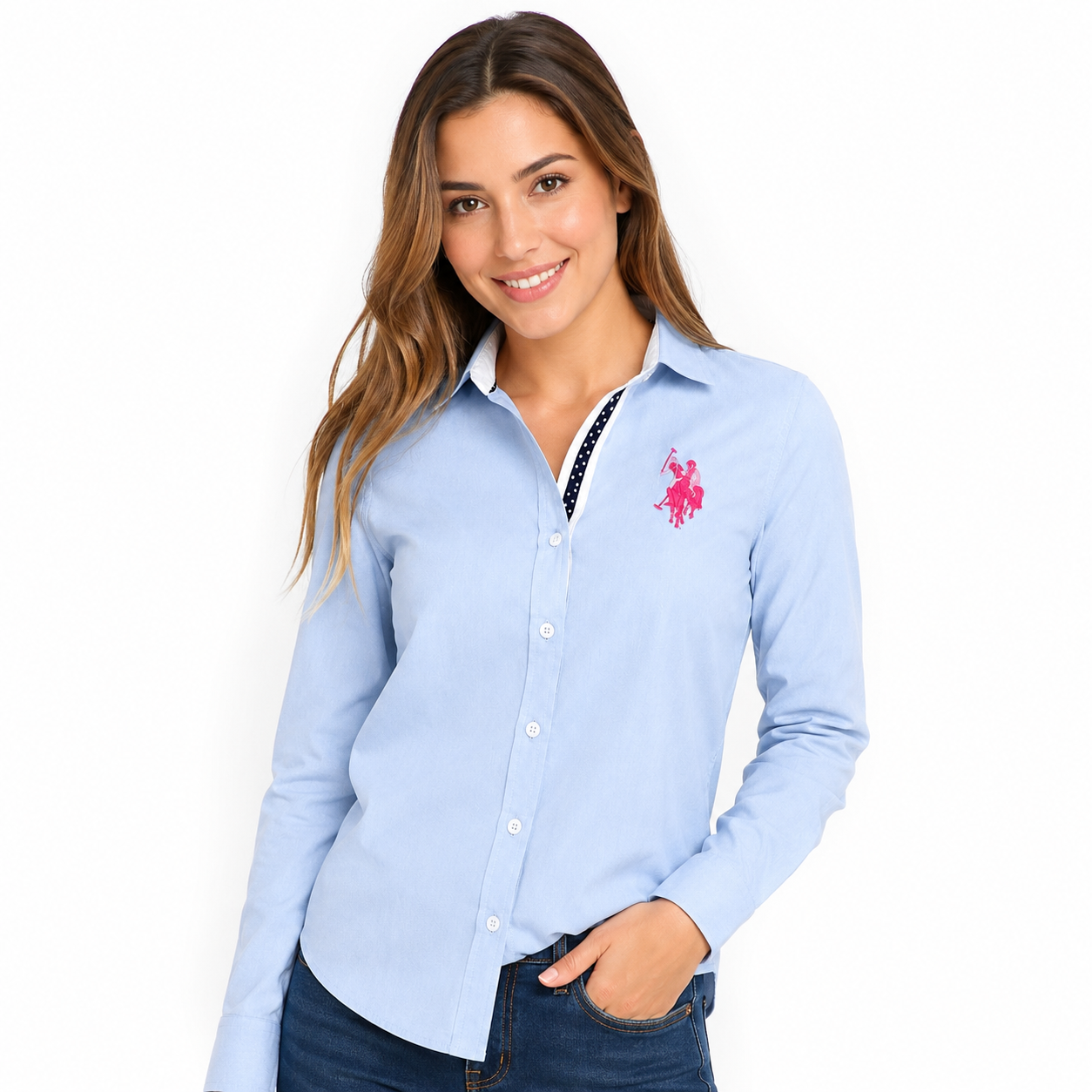 U.S Polo Assn Solid Stretch Poplin Shirt