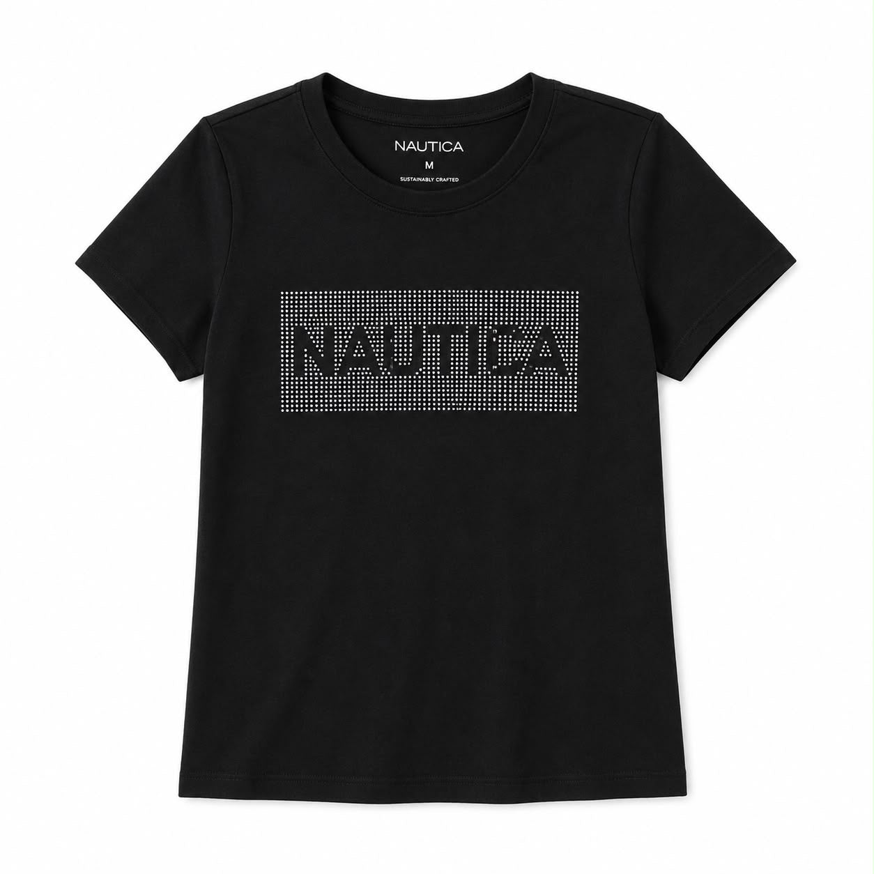 Nautica Rhinestone Logo Graphic T-Shirt