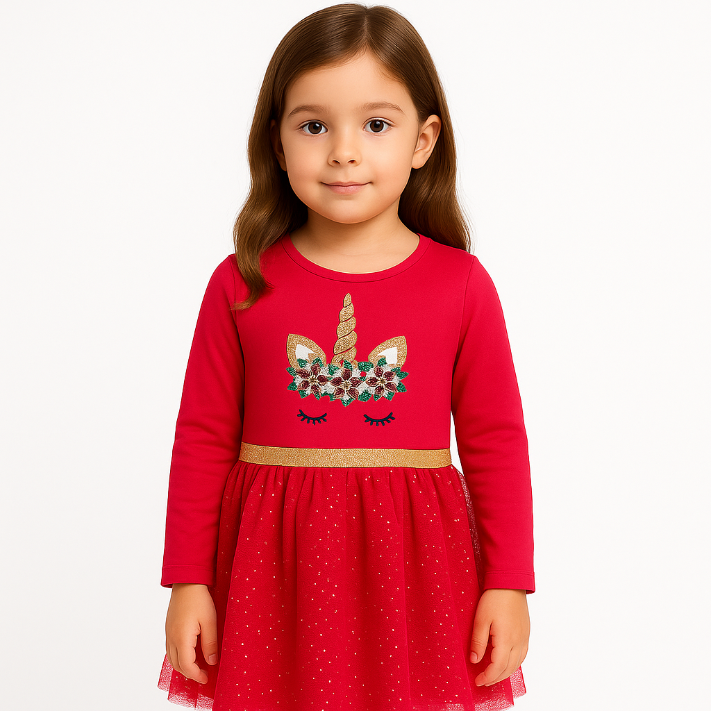 Btween Girls Unicorn Mesh Tutu Dress