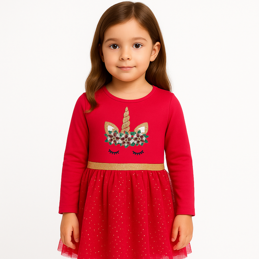 Btween Girls Unicorn Mesh Tutu Dress