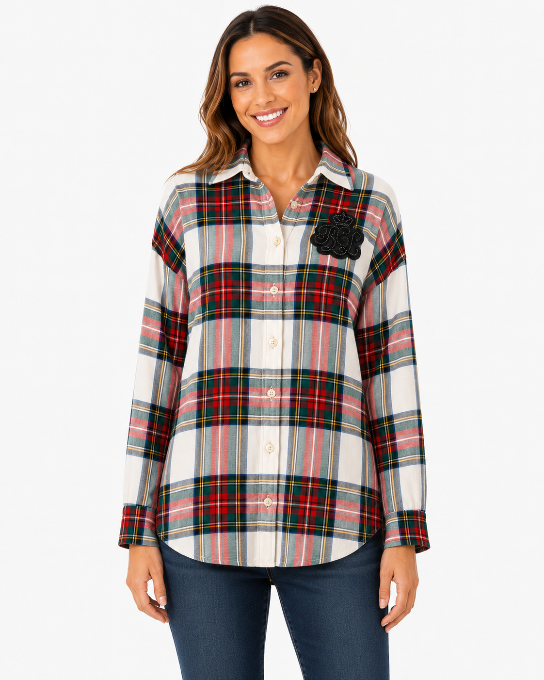 Ralph Lauren Women's Bullion Checked Plaid Twill Shirt