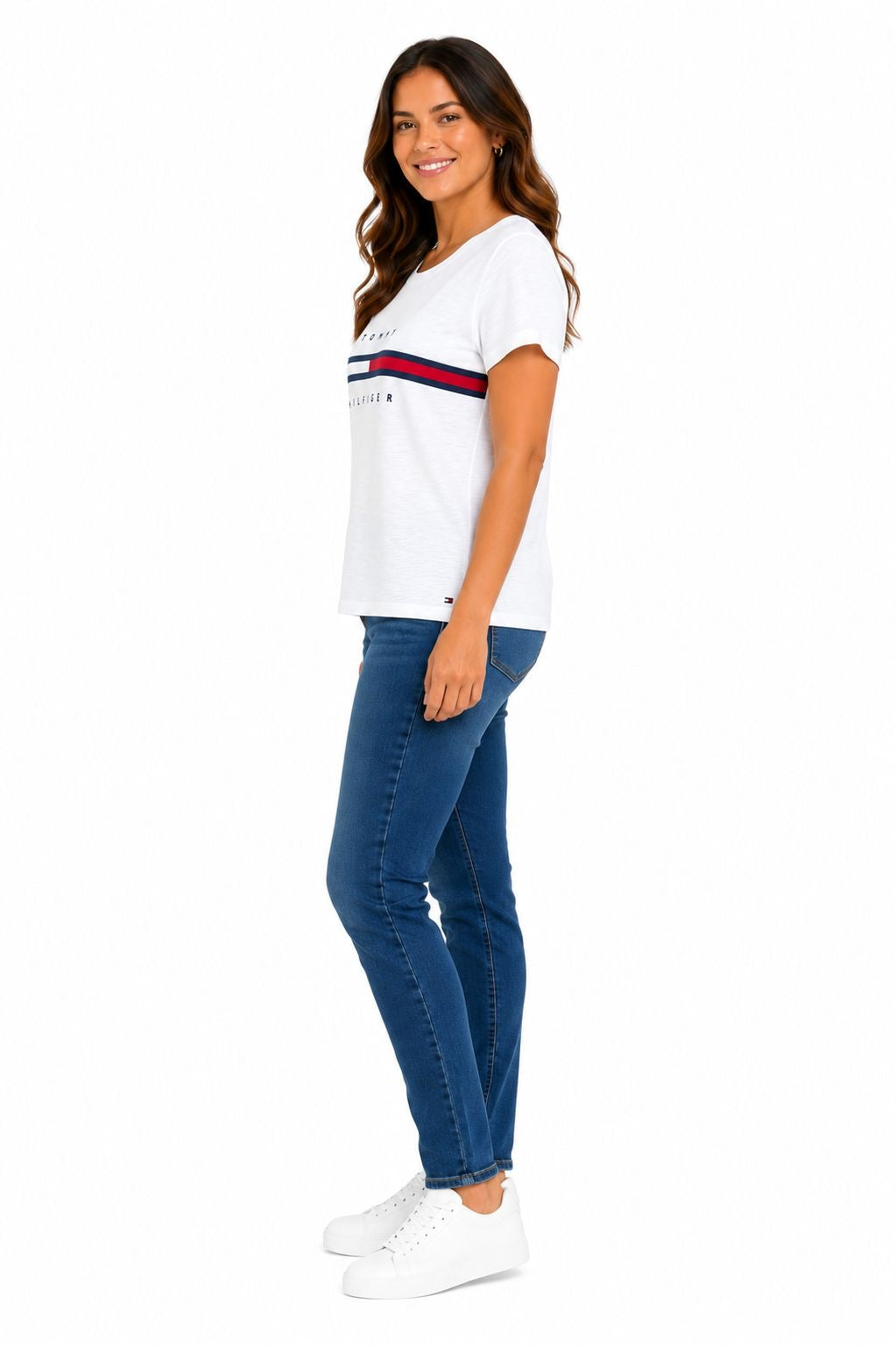 TOMMY HILFIGER-Classic white t-shirt for women