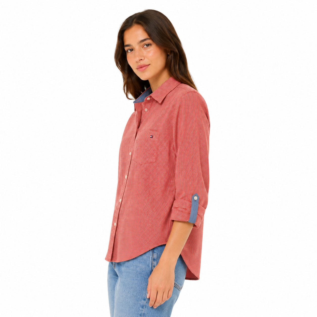 Tommy Hilfiger Button-Down Roll-Tab Sleeve Shirt