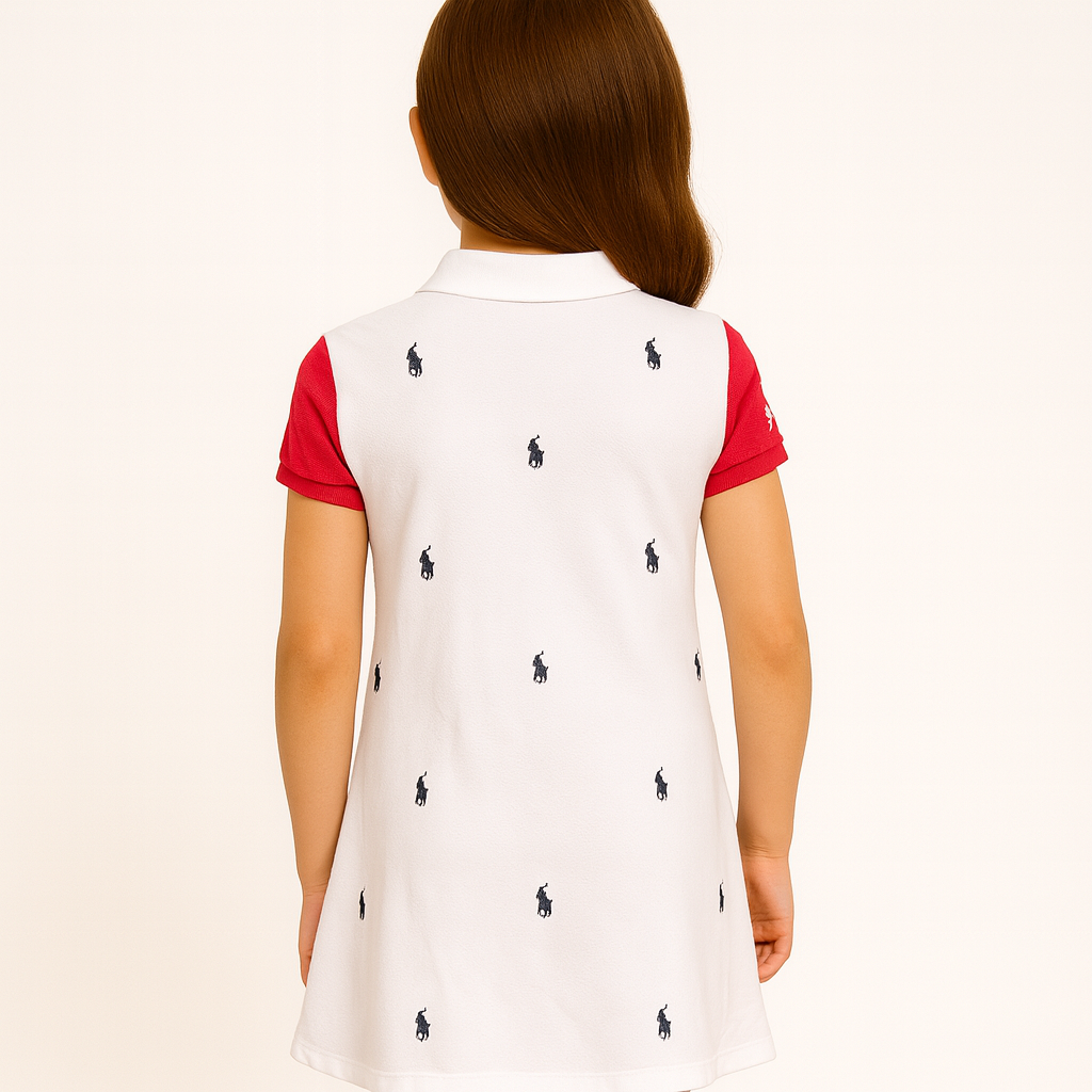 Ralph Lauren Polo Pony Cotton Mesh Polo Dress