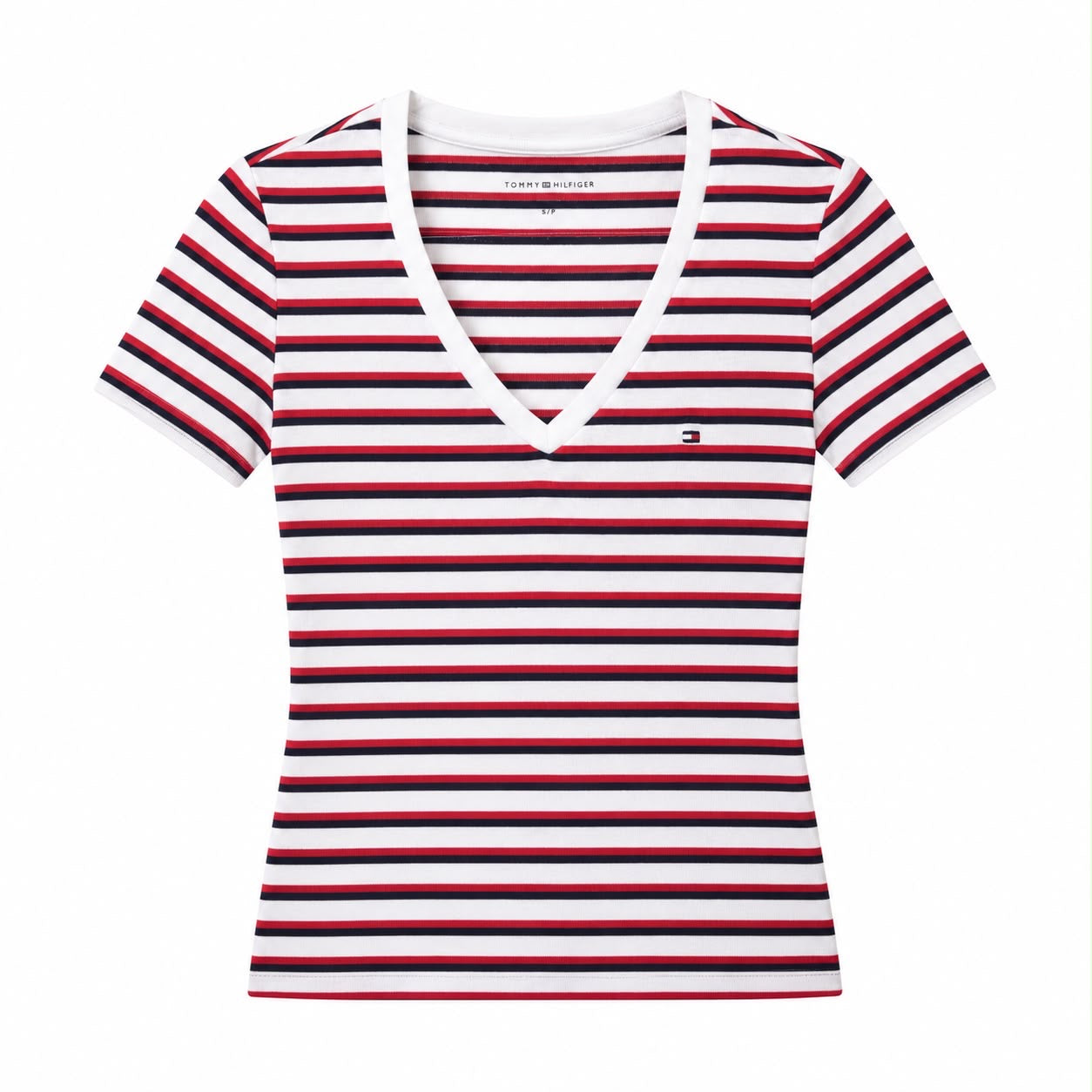 Tommy Hilfiger V-Neck Stripe Favorite T-Shirt