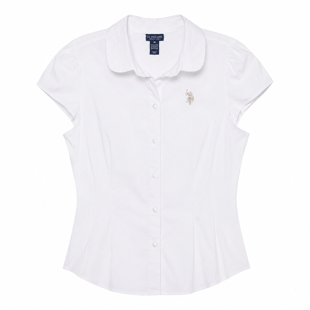 U.S. POLO ASSN-White dress blouse for lady