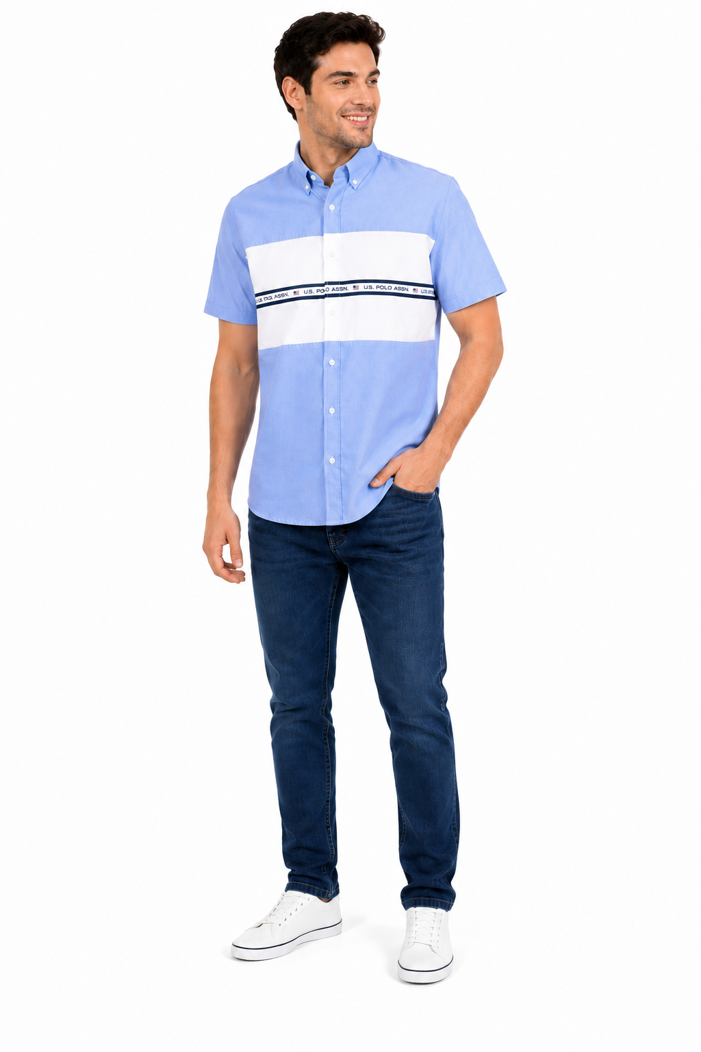 U.S. POLO ASSN-Casual button-down shirt for men