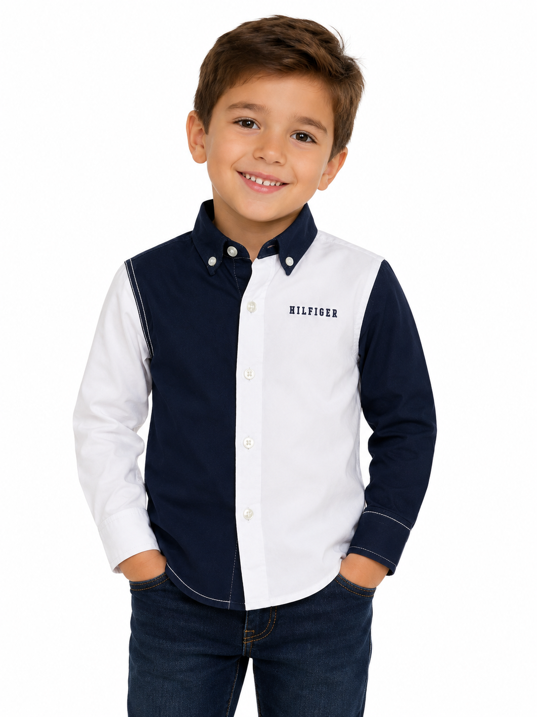 Tommy Hilfiger Toddler and Little Boys Classic Tommy Long Sleeve Shirt