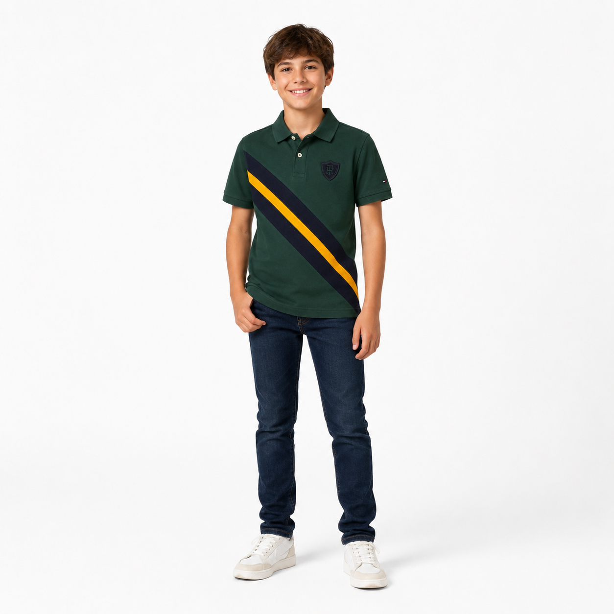 Tommy Hilfiger Kids' Banner Stripe Polo Shirt