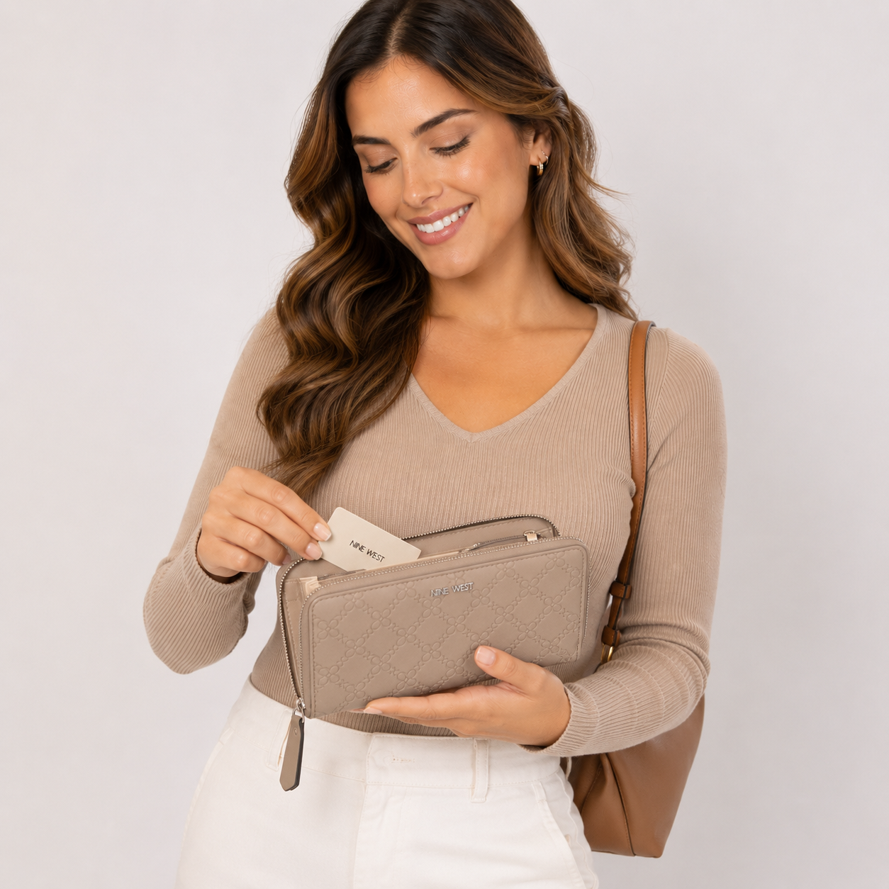 Nine West Zuri Zip Around Wallet