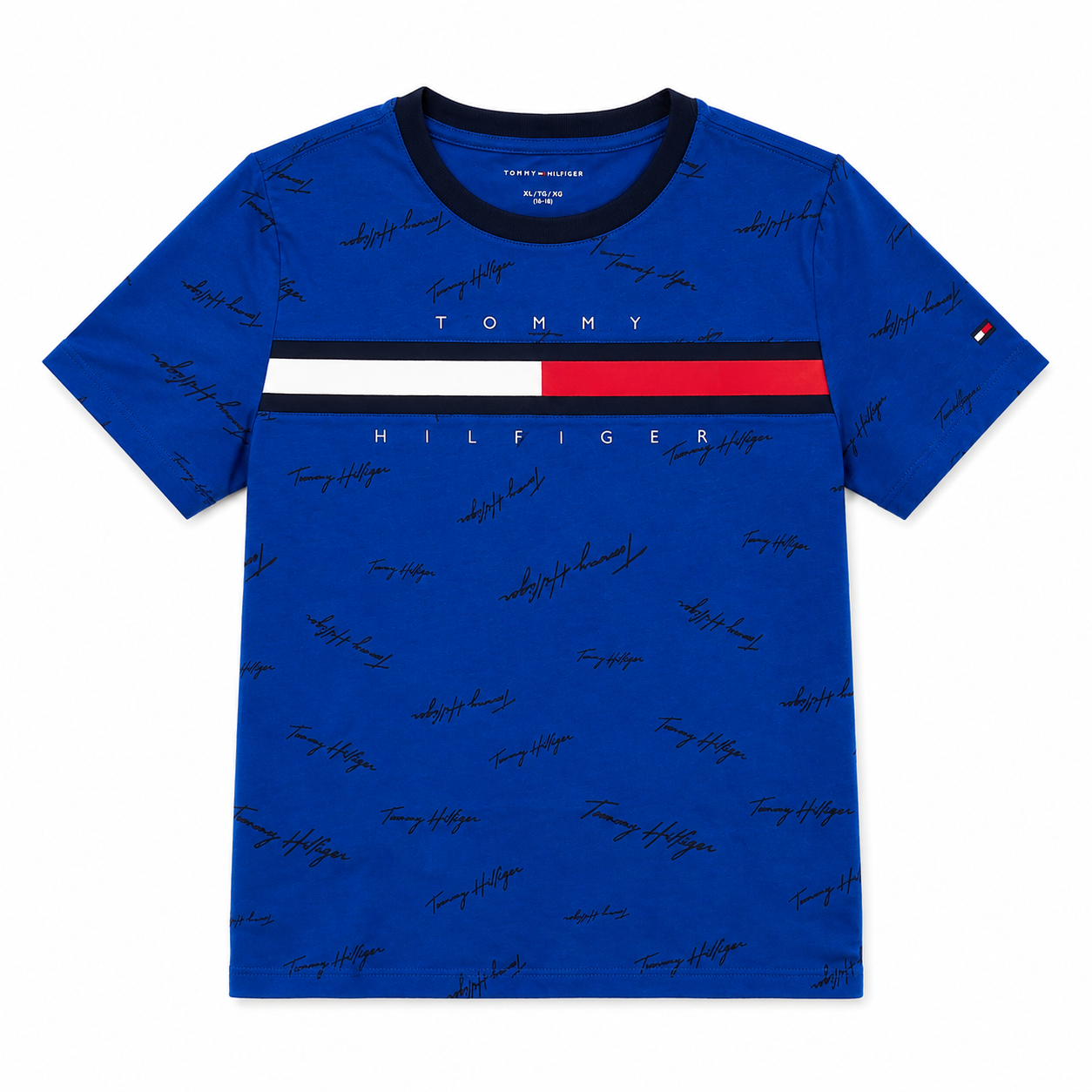 Tommy Hilfiger Kids' Signature Flag Stripe Logo T-Shirt
