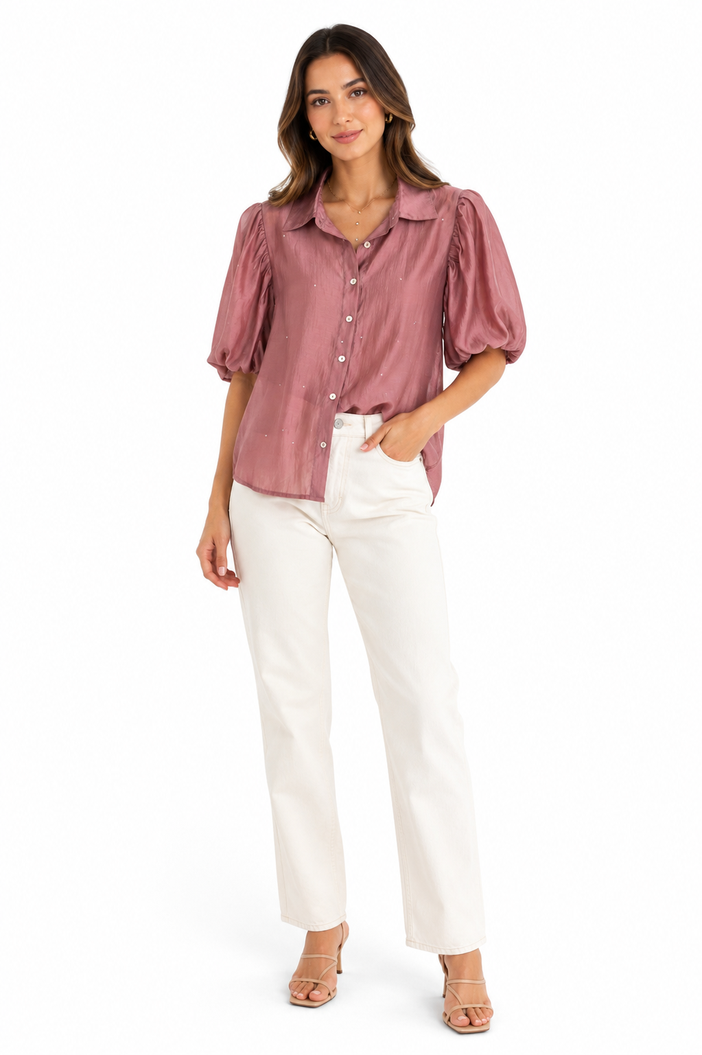 BAYLEY/44-Old pink buttoned blouse from the Bailey 44 brand