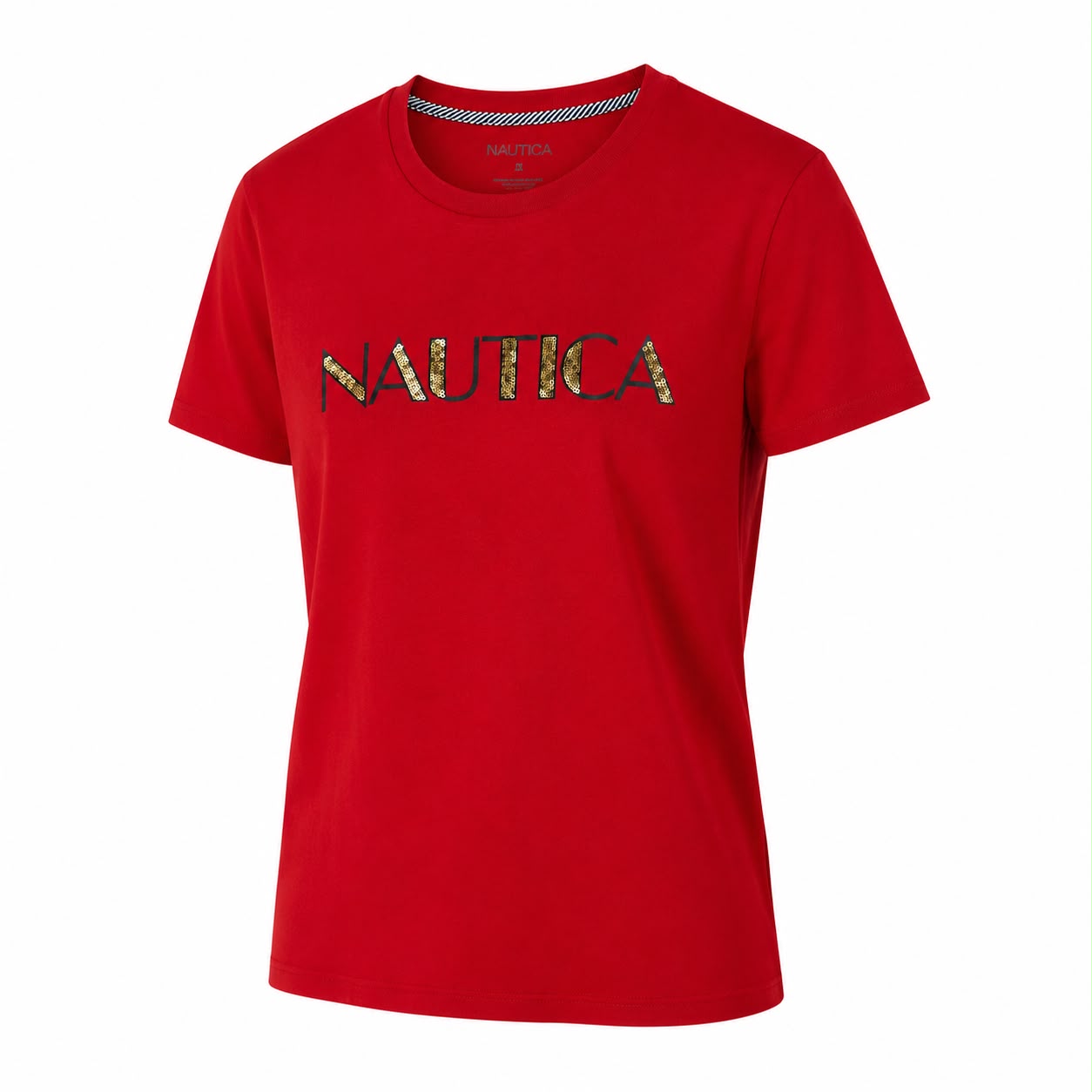 Náutica-sequin logo graphic t-shirt