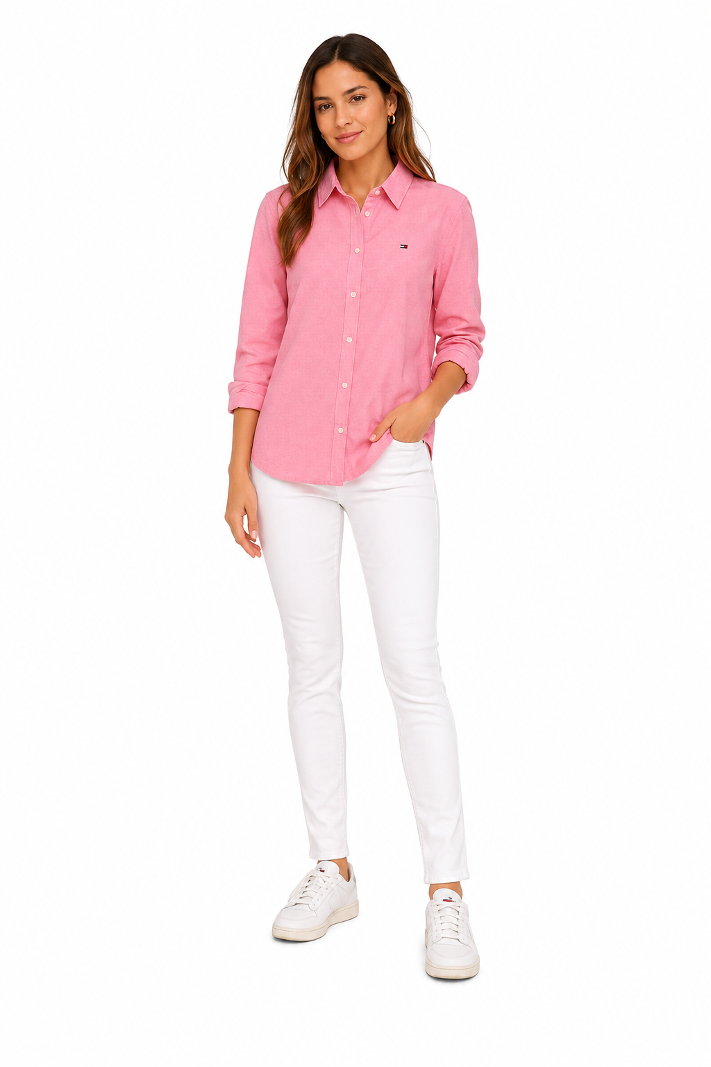 Tommy Hilfiger-Women's long sleeve button shirt