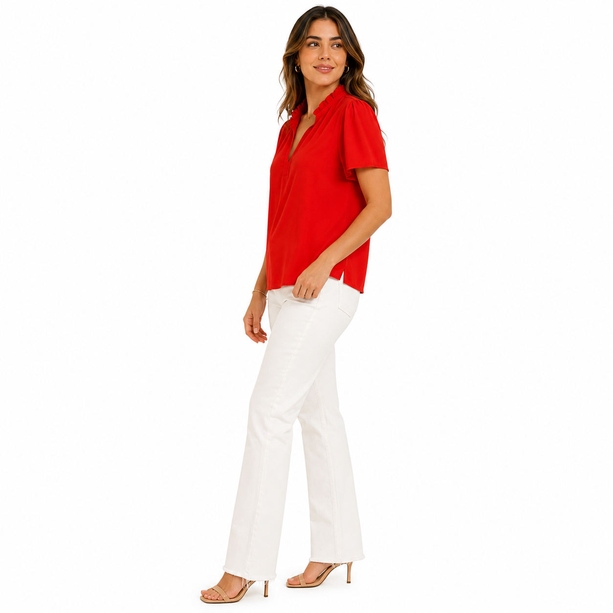 KARL LAGERFELD-Red blouse from the Karl Lagerfeld Paris