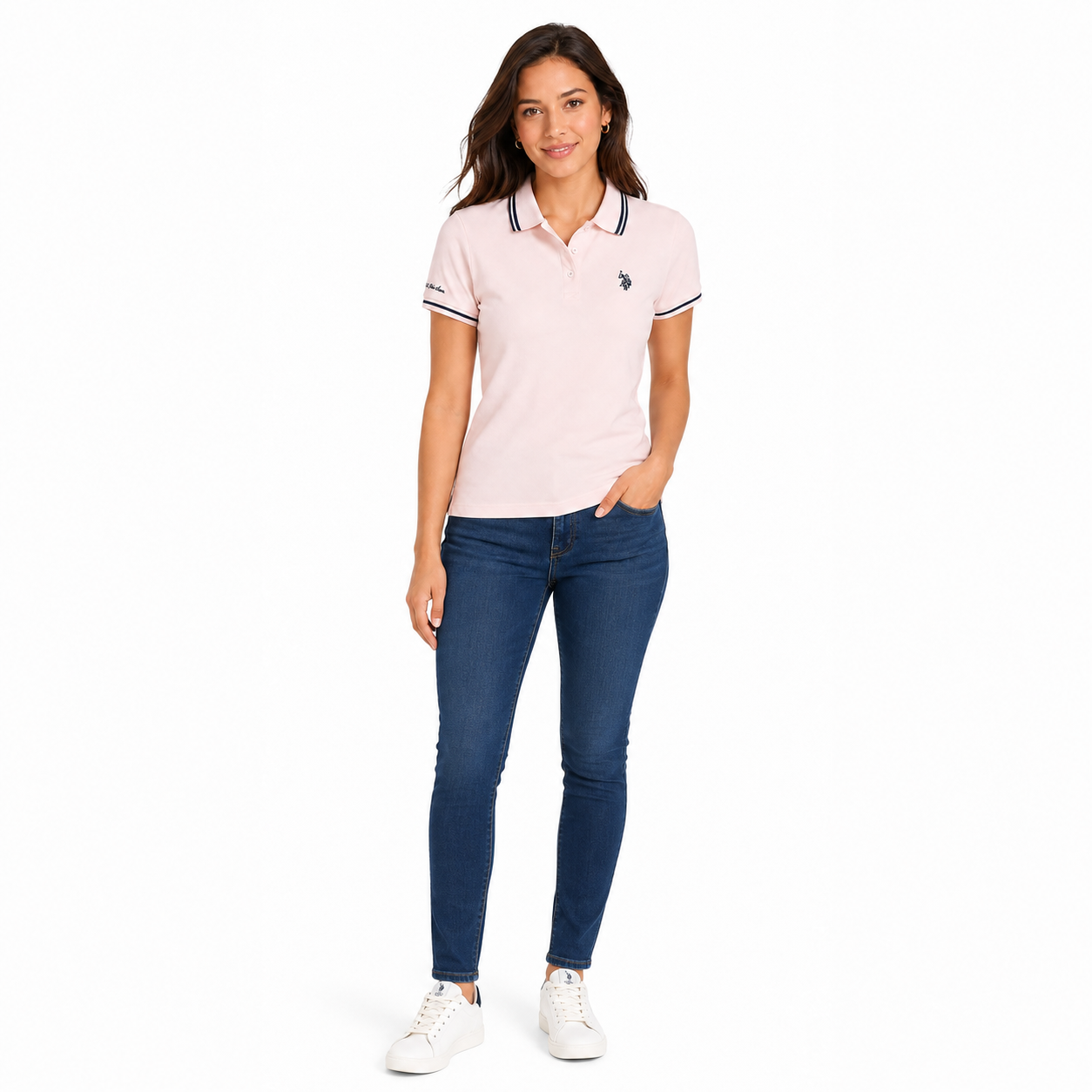 U.S. POLO ASSN-Women's pique polo shirt
