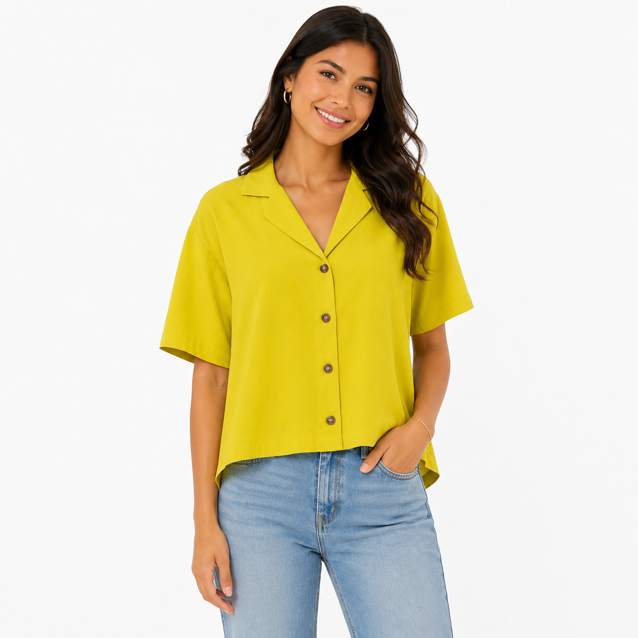 Rose + Olive women's button-up shirt