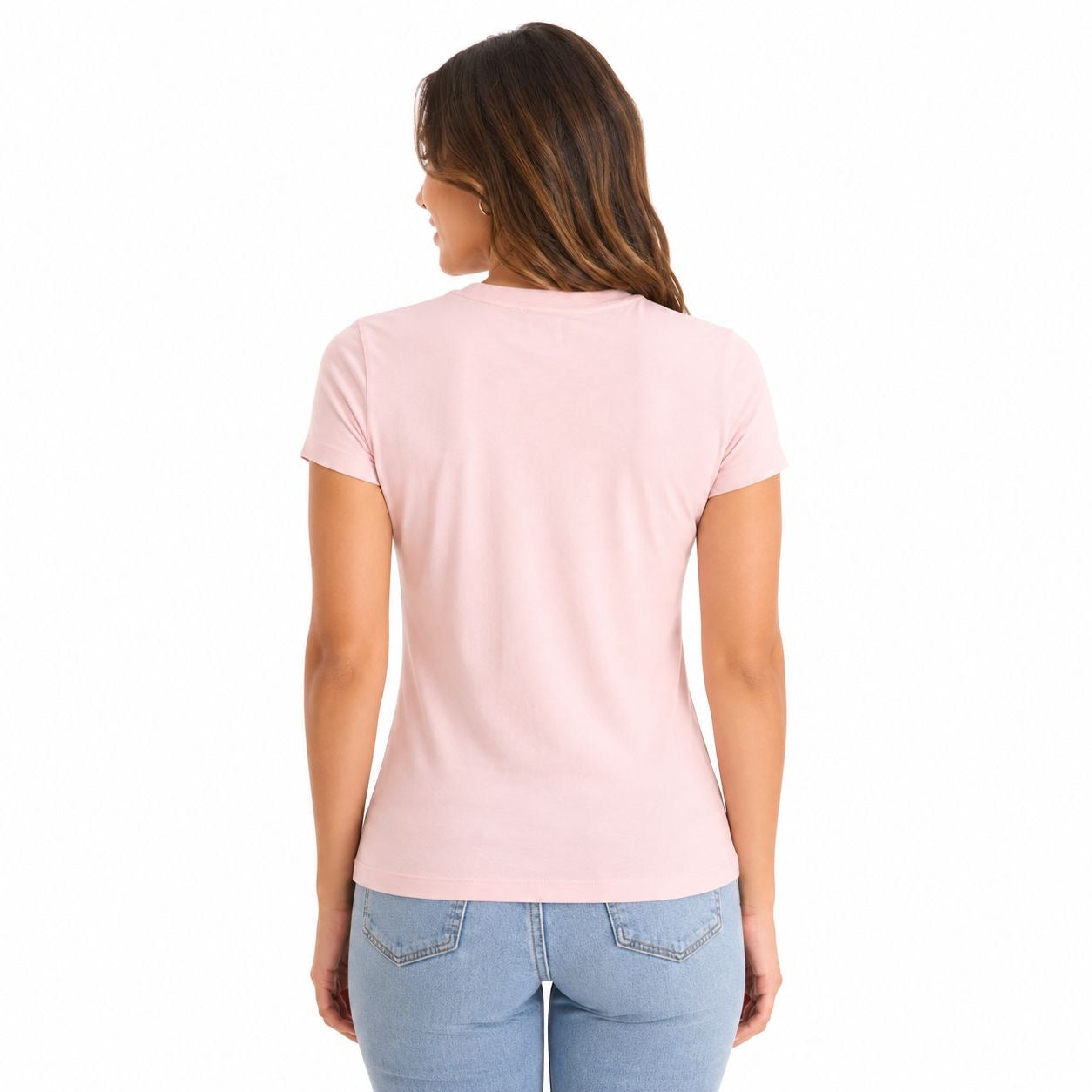 Calvin Klein Slim Cotton Modal Foil Logo Tee Women’s