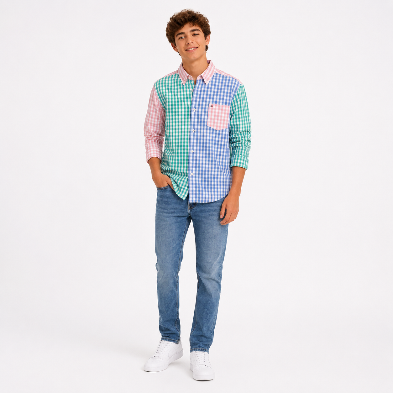 Tommy Hilfiger Big Boys 8-20 Long-Sleeve Button Down Shirt