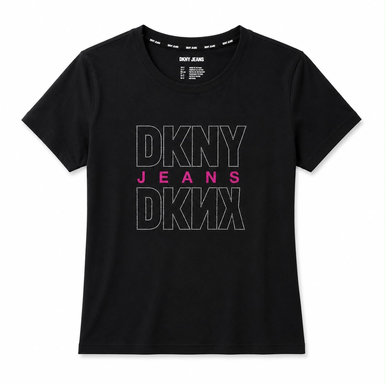 DKNY JEANS Black short-sleeved t-shirt for women
