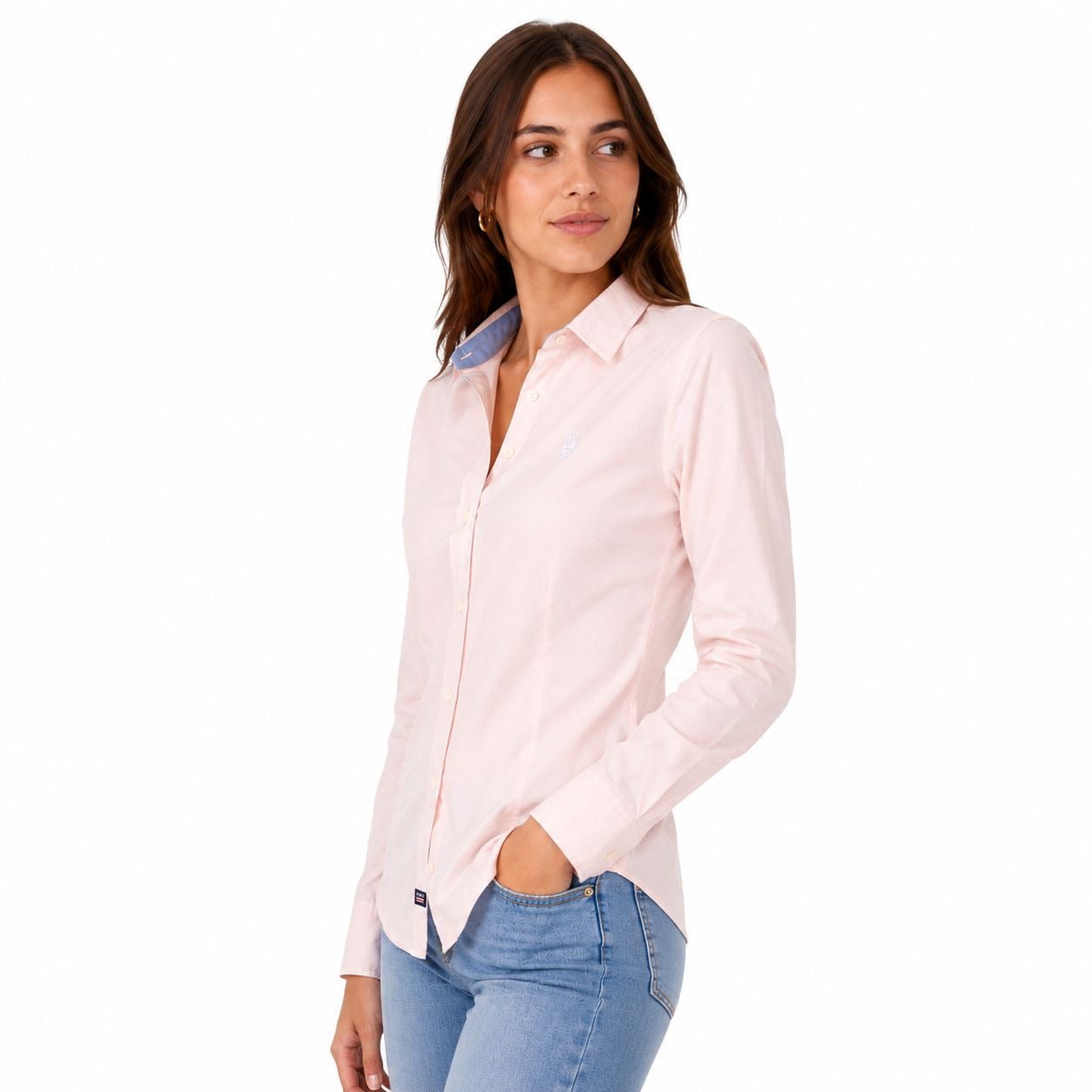 U.S Polo Assn Solid Stretch Poplin Shirt