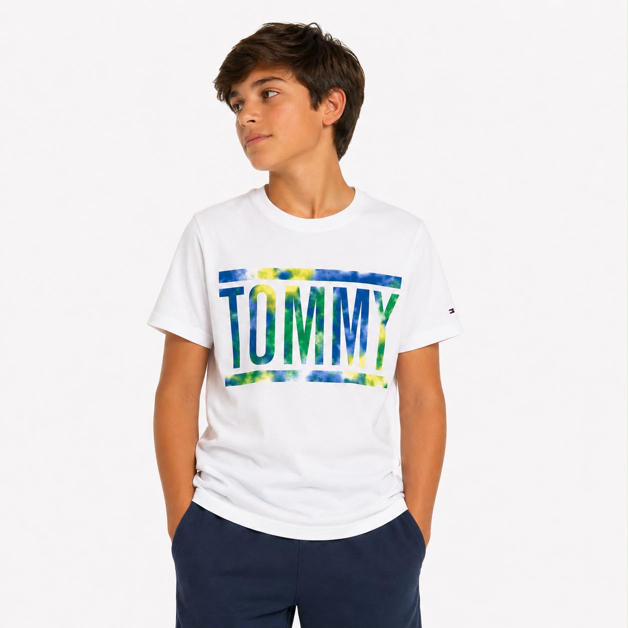 Tommy Hilfiger White round neck and short sleeve t-shirt