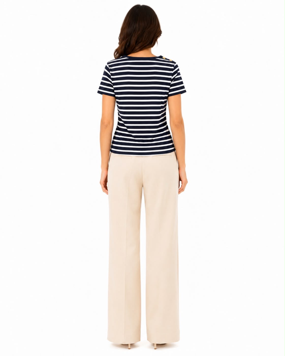 TOMMY HILFIGER-Sailor striped t-shirt with golden buttons on the shoulder