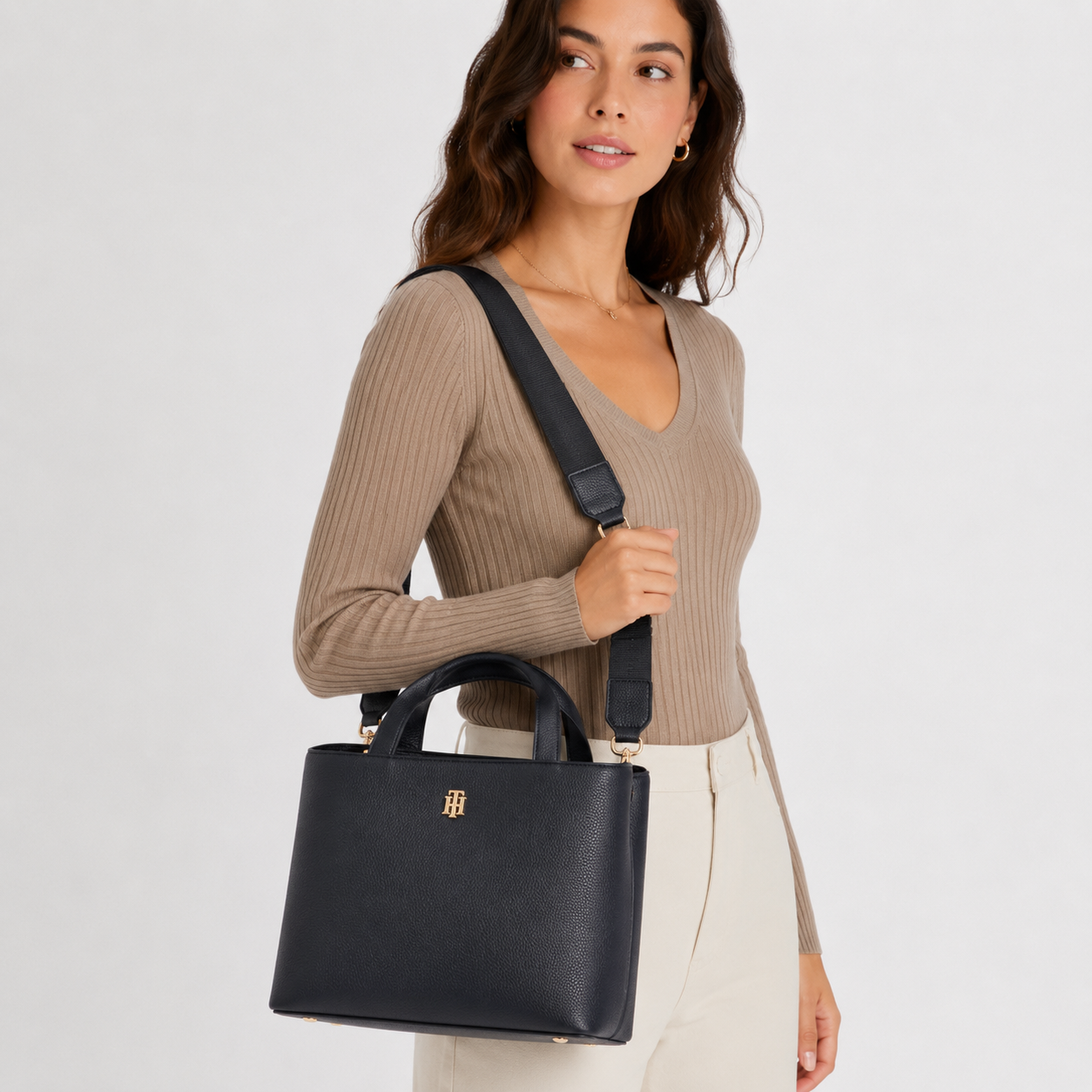 Tommy Hilfiger Essential Monogram Satchel