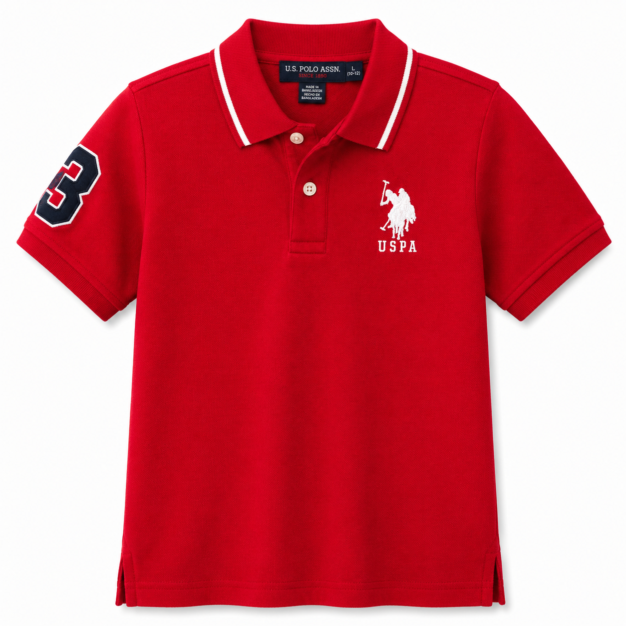 U.S Polo Assn Boys Pique Solid Polo Shirt