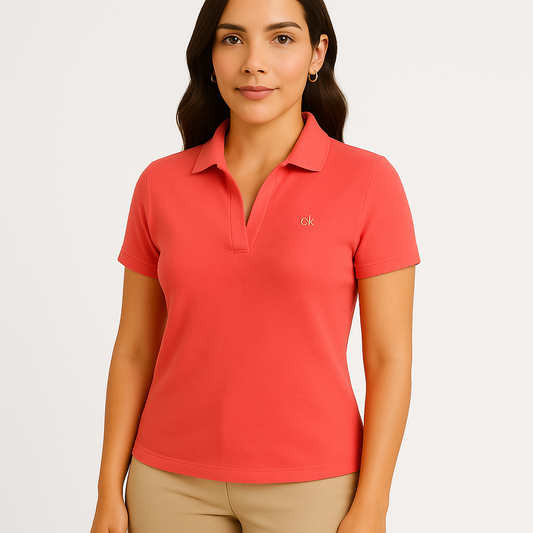 Calvin Klein News Ladies Golf Cap Sleeve Polo