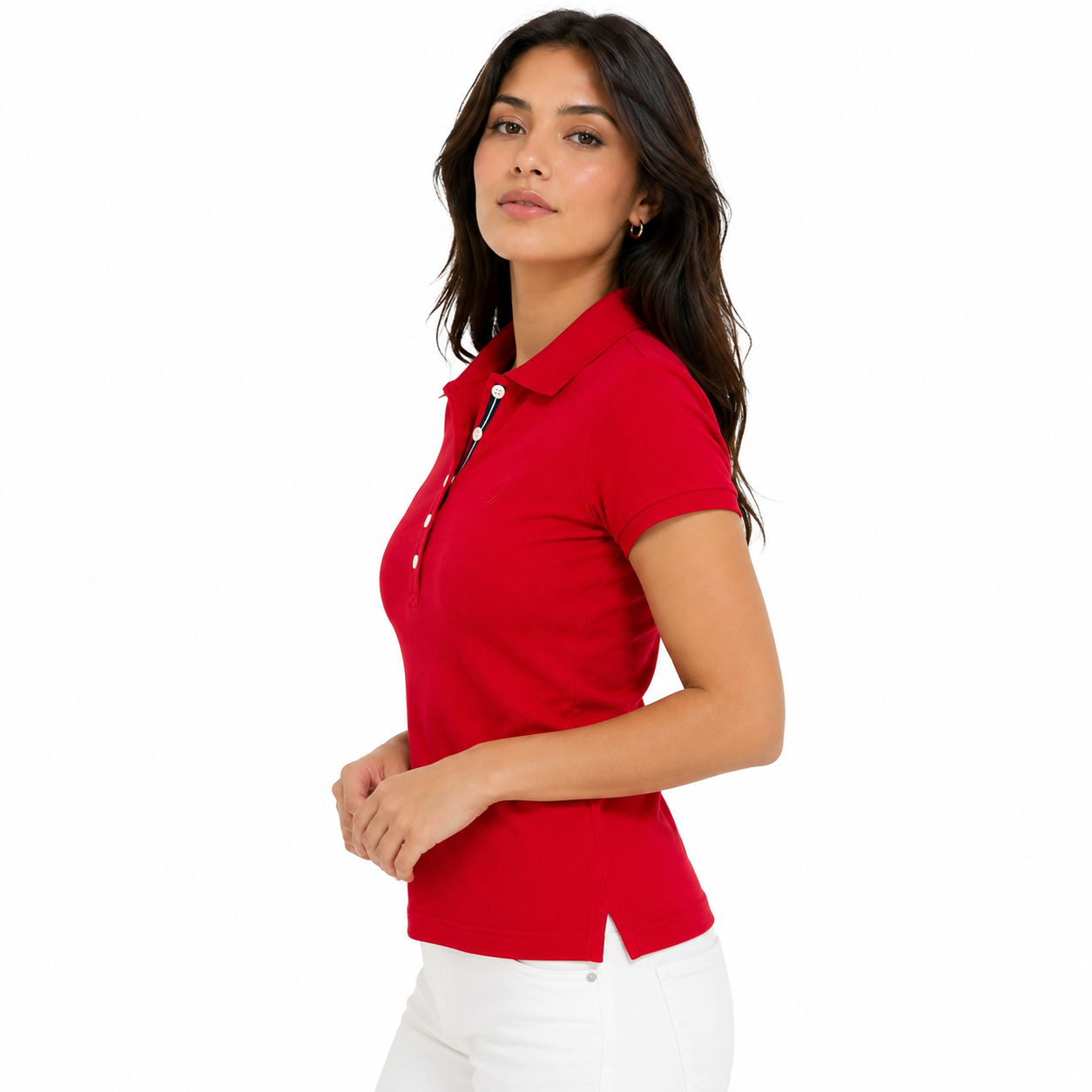 Nautica Womens 5-Button Polo